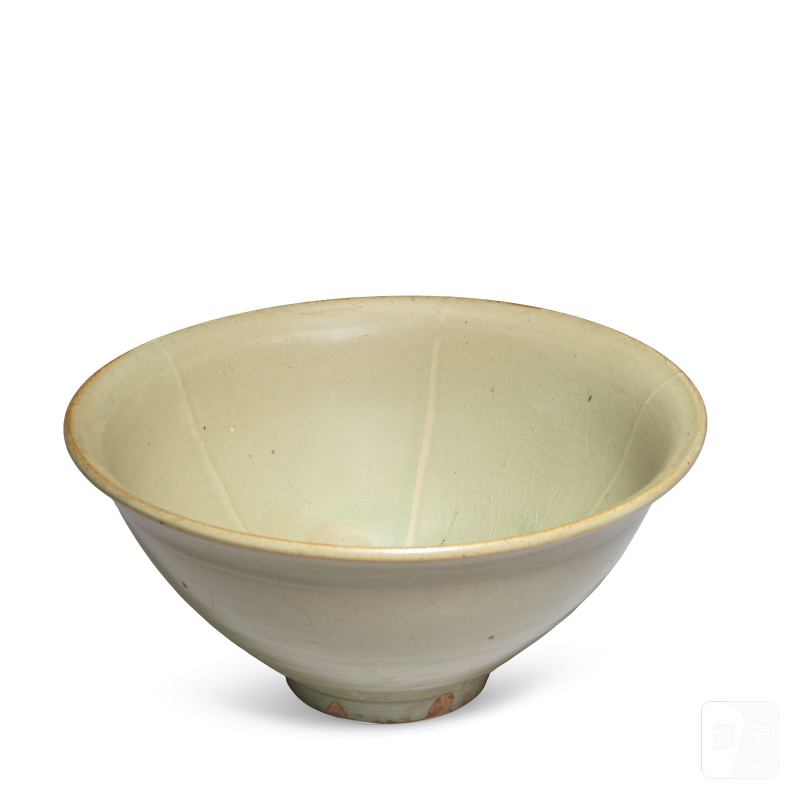 宋 耀州青釉盌 | A LARGE YAOZHOU CELADON-GLAZED BOWL